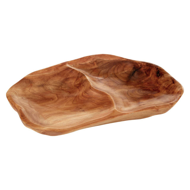 premier housewares Savin 2 Section Serving Dish in Cedarwood