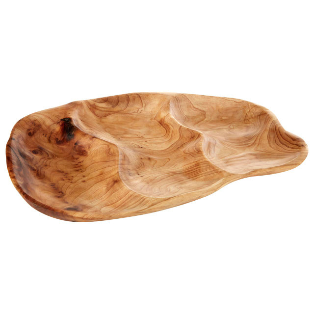 premier housewares Savin 3 Section Serving Dish in Cedarwood