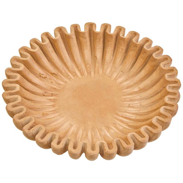 Premier Housewares Savio Small Ochre Fluted Marble Bowl