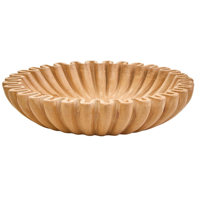 Premier Housewares Savio Small Ochre Fluted Marble Bowl