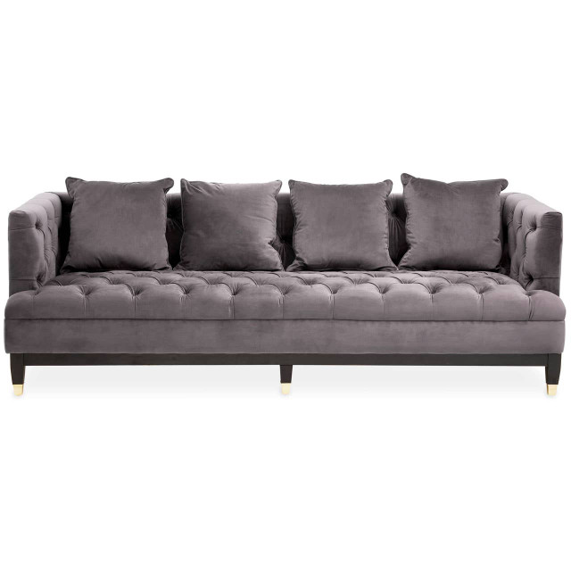 Premier Housewares Sefira 3 Seat Viola Pirate Grey Fabric Sofa
