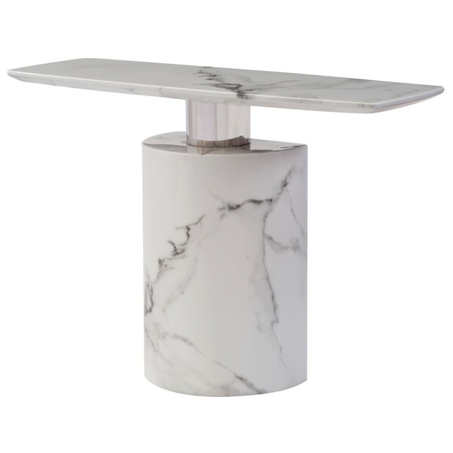 Premier Housewares Sesto White Marble Console Table