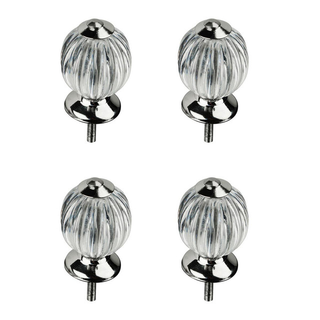premier housewares Set of 4 Chic Vintage Style Clear Acrylic Drawer Knobs