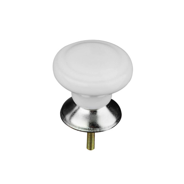 Premier Housewares Set Of 4 Classic Design White Ceramic Drawer Knobs