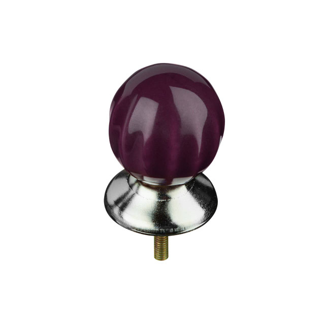 Premier Housewares Set Of 4 Retro Style Purple Drawer Knobs