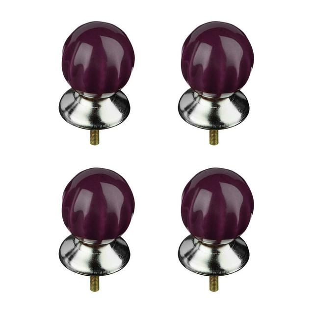 premier housewares Set of 4 Retro Style Purple Drawer Knobs