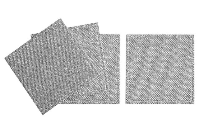 Premier Housewares Set Of 4 Silver Glitter Coasters