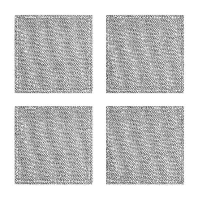 Premier Housewares Set Of 4 Silver Glitter Coasters