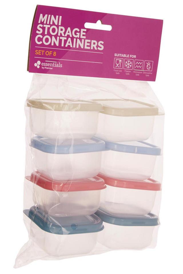 Premier Housewares Set Of 8 Multicolour Mini Storage Containers