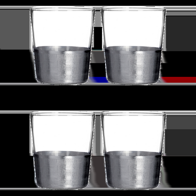 premier housewares Set Of Four Apollo Clear Glass Tumblers