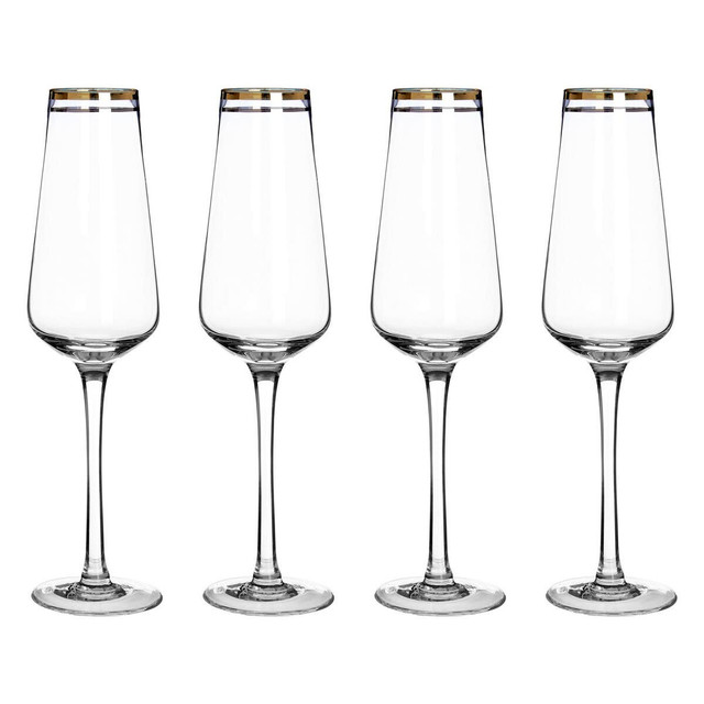 premier housewares Set Of Four Charleston Champagne Glasses