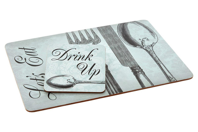 Premier Housewares Set Of Four Drink Up Cork Coaster
