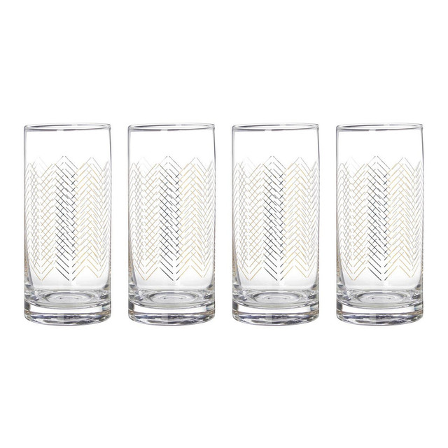 Premier Housewares Set Of Four Jazz Highball Glasses