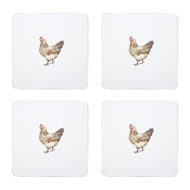 Premier Housewares Set Of Four Mrs Henderson Cork Coasters