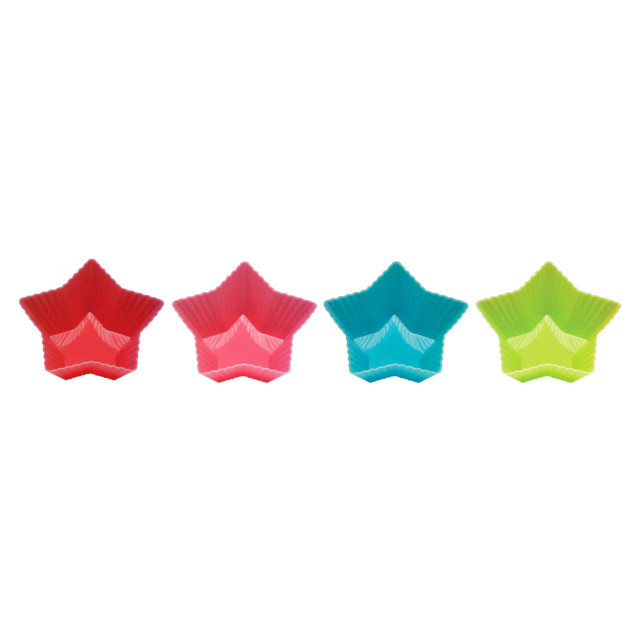 Premier Housewares Set Of Four Non Stick Star Silicone Moulds