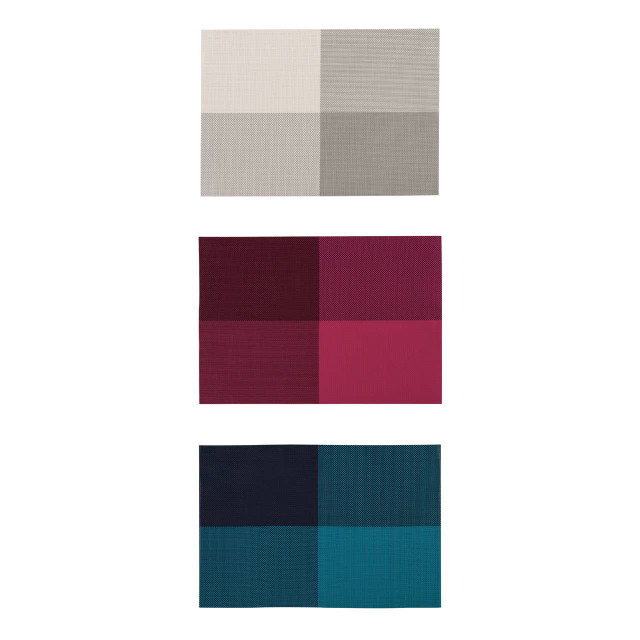 Premier Housewares Set Of Four Pink Pvc Grid Design Placemats