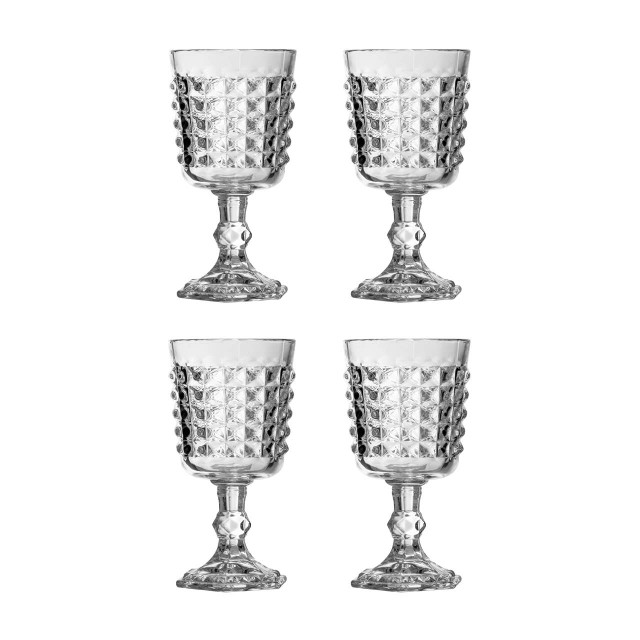 premier housewares Set Of Four Pyramid Wine Goblets