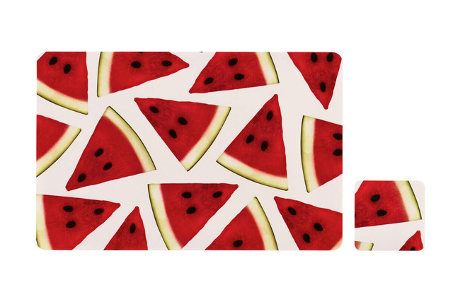 Premier Housewares Set Of Four Watermelon Placemats And Coasters