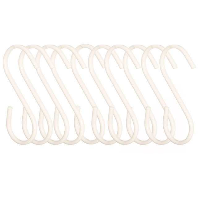 premier housewares Set Of Ten Sorello Matt White Hooks