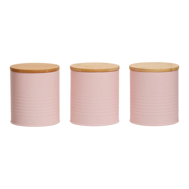 premier housewares Set Of Three Alton Pink Cannisters