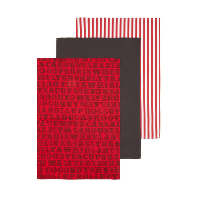 premier housewares Set Of Three Carnival Tea Towels