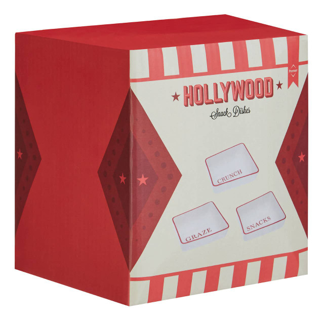 Premier Housewares Set Of Three Hollywood Snack Dishes
