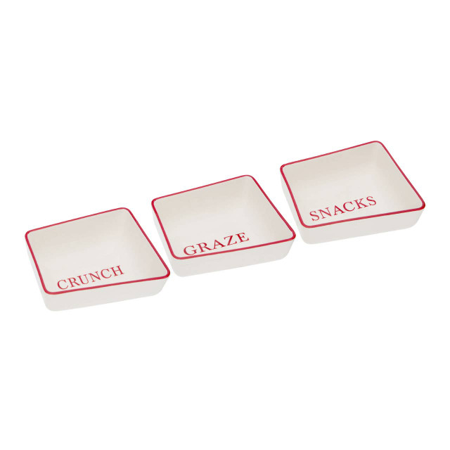 premier housewares Set Of Three Hollywood Snack Dishes