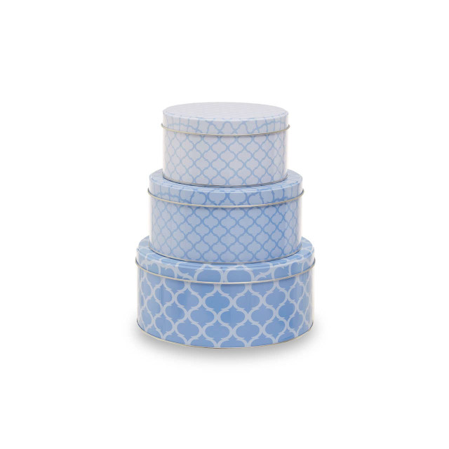 Premier Housewares Set Of Three Kensington Storage Tins