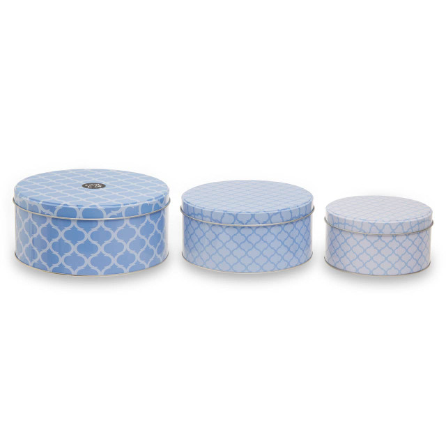 Premier Housewares Set Of Three Kensington Storage Tins