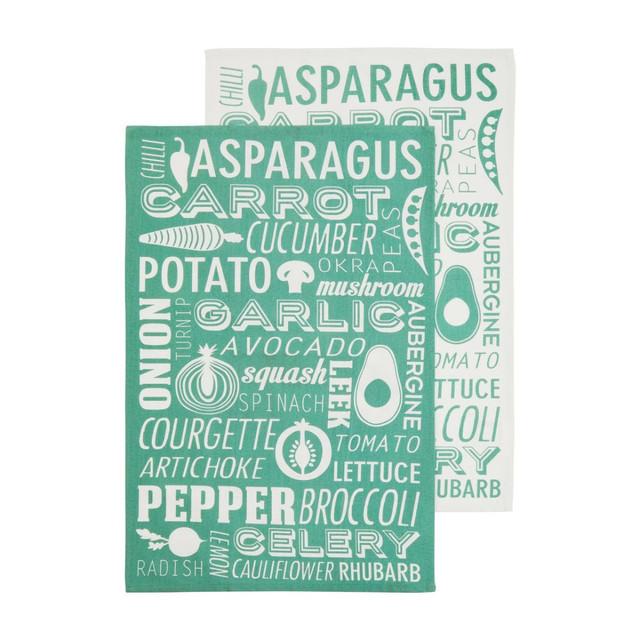premier housewares Set Of Three Porter Green Tea Towels