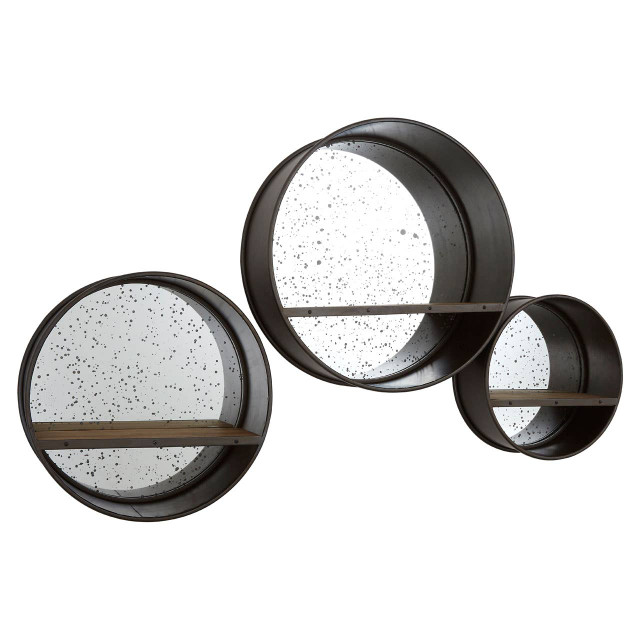 Premier Housewares Set Of Three Trinity Wall Mirrors