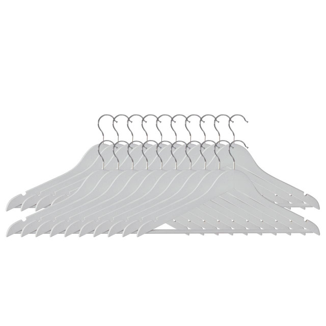 Premier Housewares Set Of Twenty Matte White Clothes Hangers