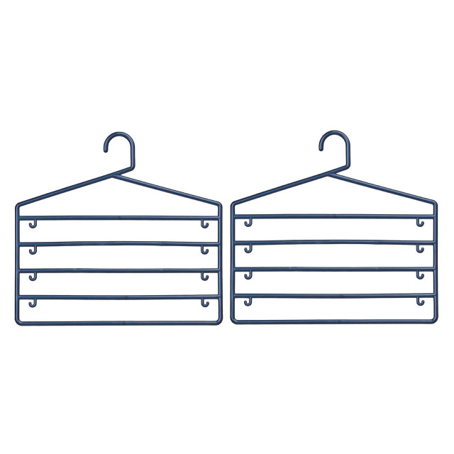 Premier Housewares Set Of Two Indigo Plastic Trouser Organiser