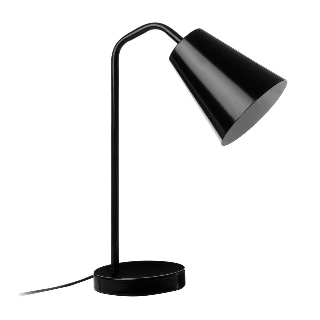 Premier Housewares Shaina Black Metal Modern Desk Lamp