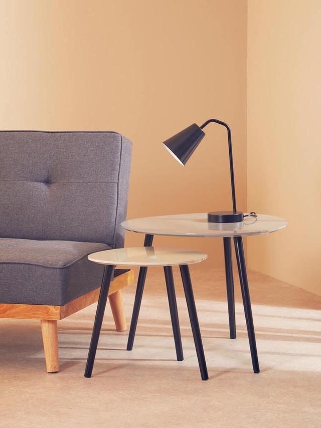 Premier Housewares Shaina Black Metal Modern Desk Lamp