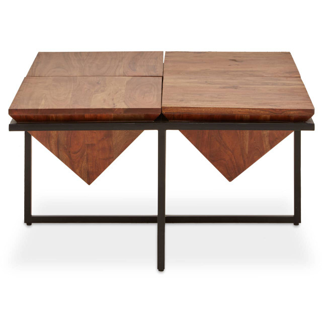 Premier Housewares Shimla Acacia Pyramid Coffee Table
