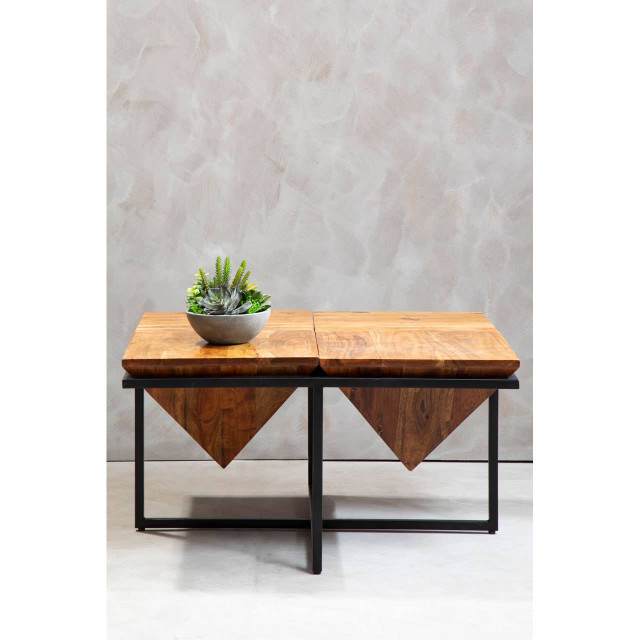 Premier Housewares Shimla Acacia Pyramid Coffee Table