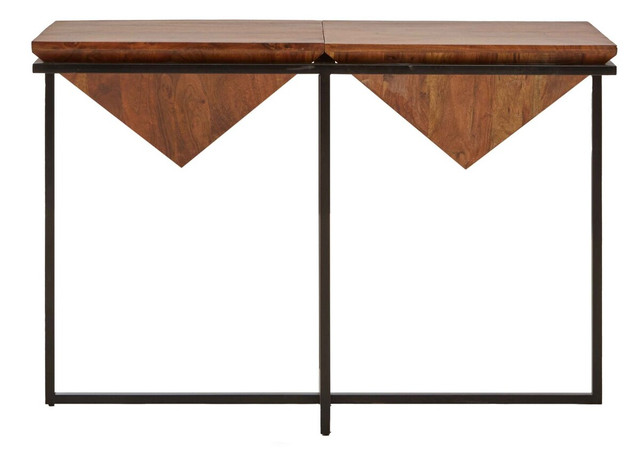 Premier Housewares Shimla Acacia Pyramid Console Table