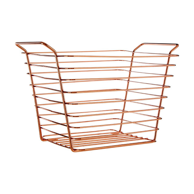 Premier Housewares Shine Large Gold Finish Wire Basket