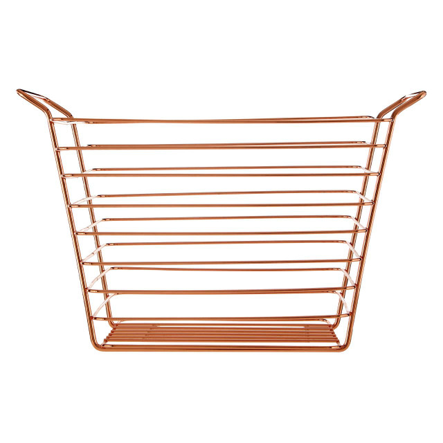 Premier Housewares Shine Large Gold Finish Wire Basket