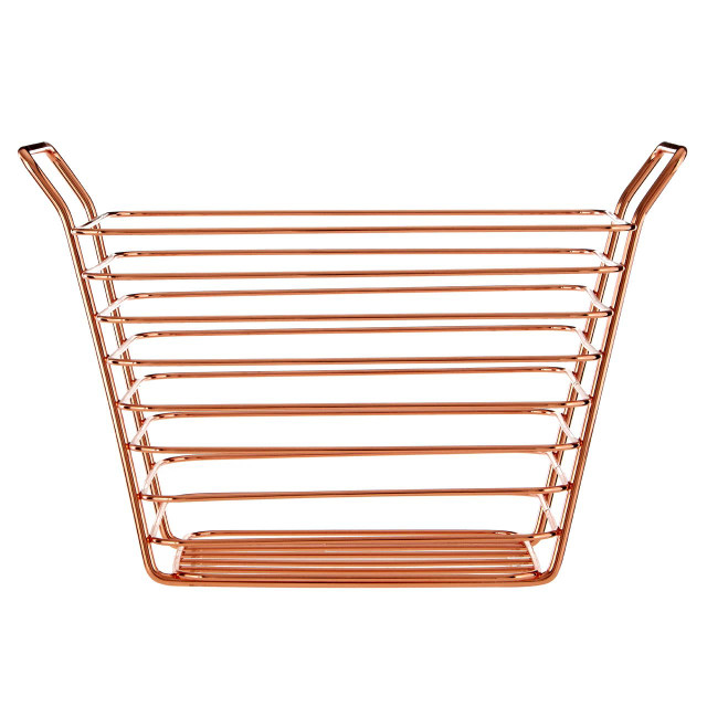 Premier Housewares Shine Small Gold Finish Wire Basket