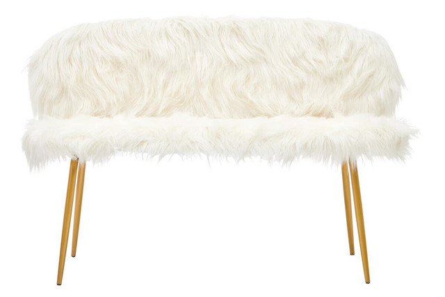 Premier Housewares Sienna Sofa With Gold Finish Legs