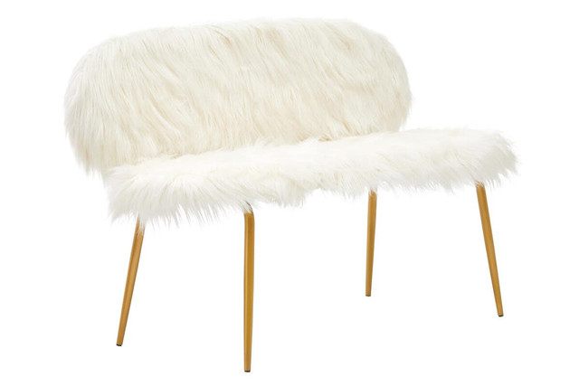 Premier Housewares Sienna Sofa With Gold Finish Legs