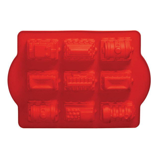 Premier Housewares Silicone 9 Train Design Red Cake Mould