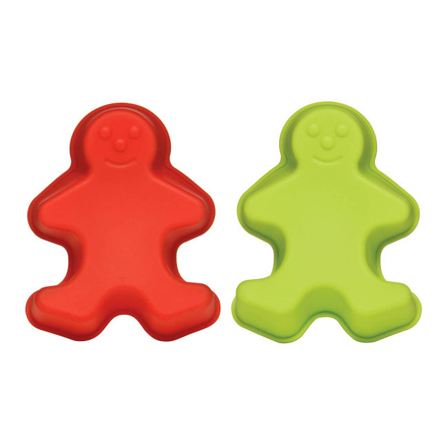 premier housewares Silicone Set Of Two Gingerbread Men Cake Moulds