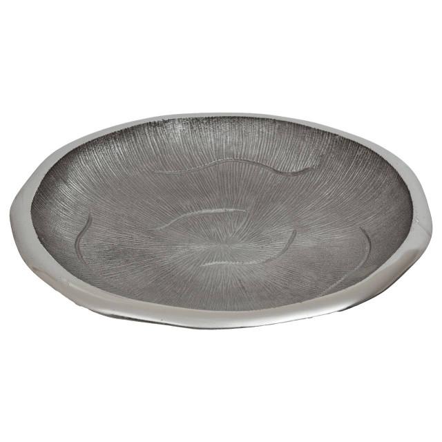 Premier Housewares Silva Large Oak Effect Silver Bowl