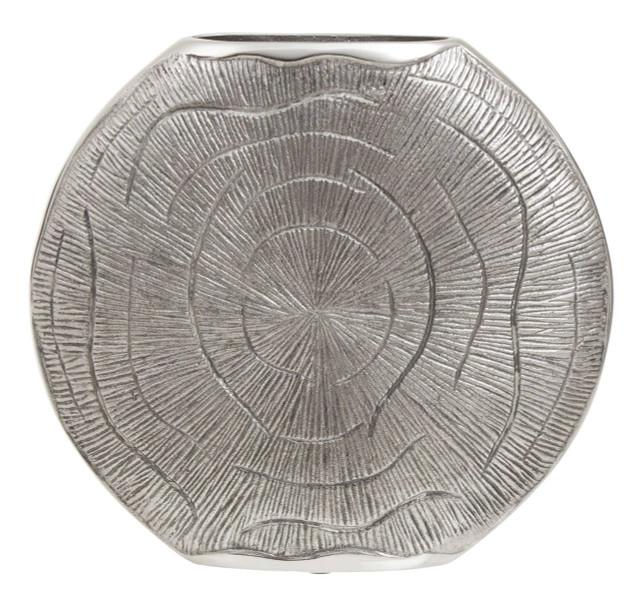 Premier Housewares Silva Large Oak Effect Silver Finish Vase