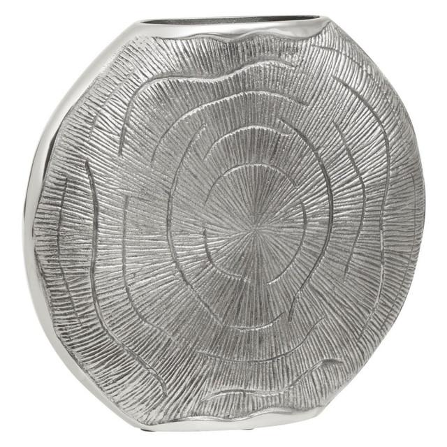 Premier Housewares Silva Large Oak Effect Silver Finish Vase