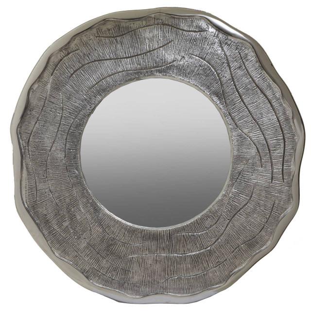 Premier Housewares Silva Large Oak Effect Silver Wall Mirror