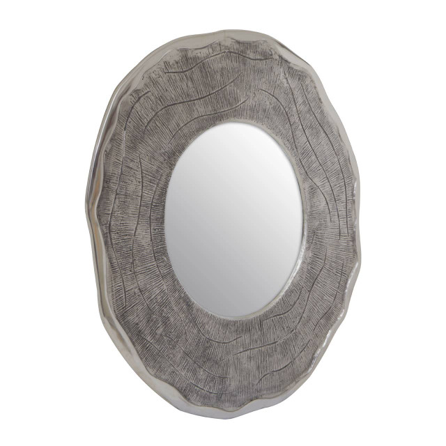 Premier Housewares Silva Large Oak Effect Silver Wall Mirror